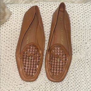 Tory Burch Brown Perforated Flats